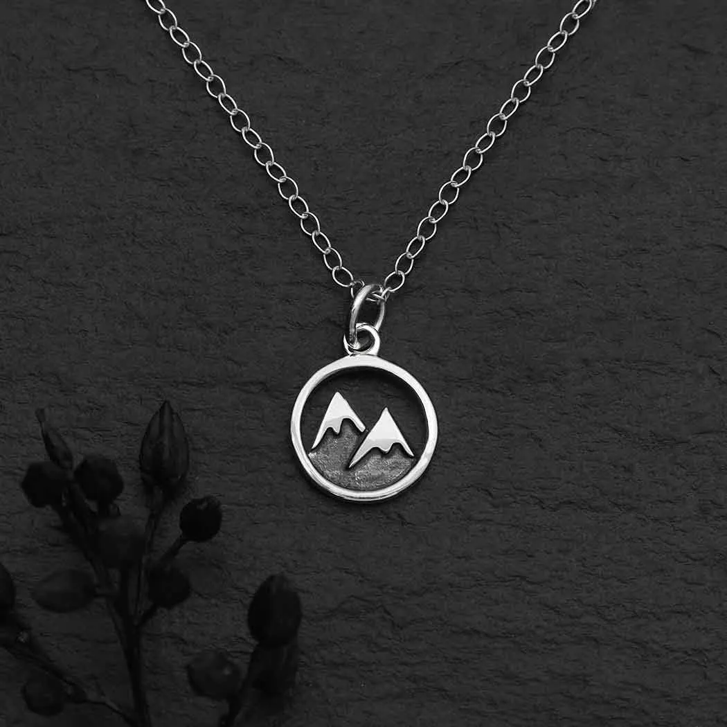 Snow Capped Mountain Necklace in SIlver