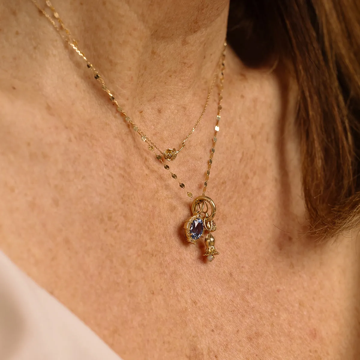 Solid Gold Birth Flower Necklace