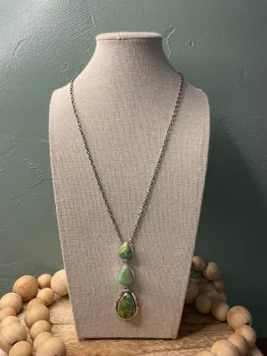 Sonoran Mountain Turquoise and Sterling Lariat