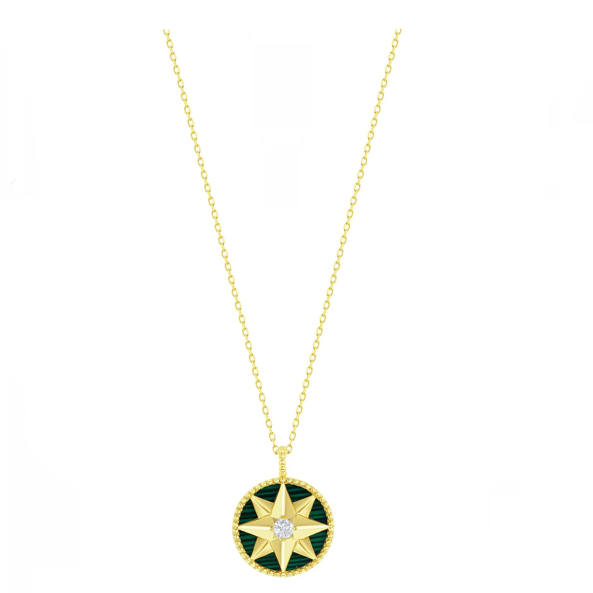 Sparkle Malachite Compass Necklace
