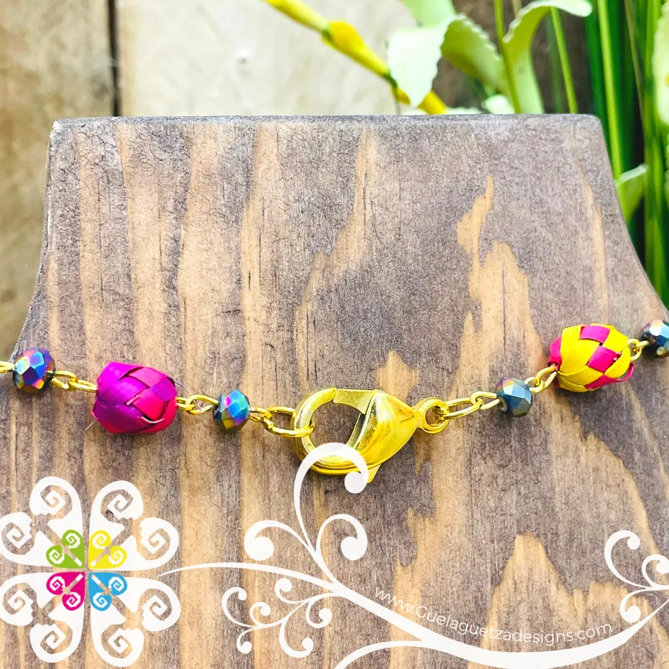 Sparky Multicolor Pearls - Palm Artisan Necklace