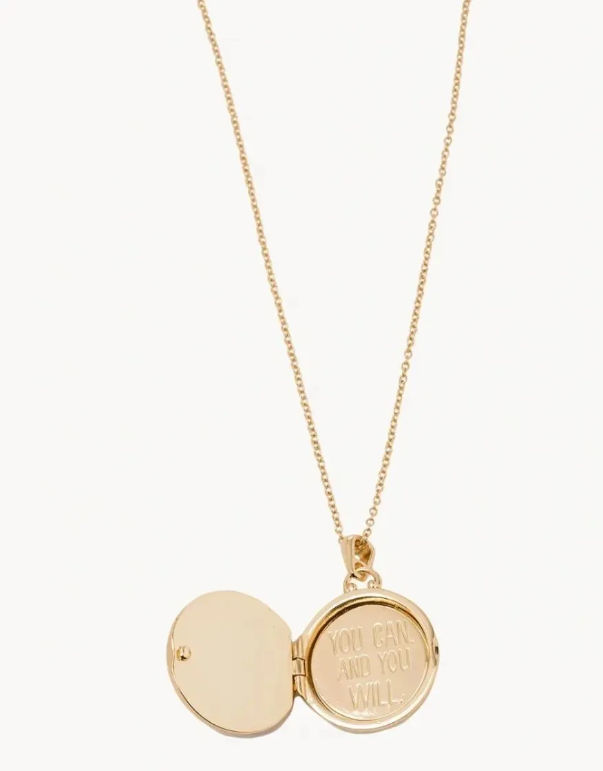 Spartina 449 Round Locket Necklace - Rose Quartz