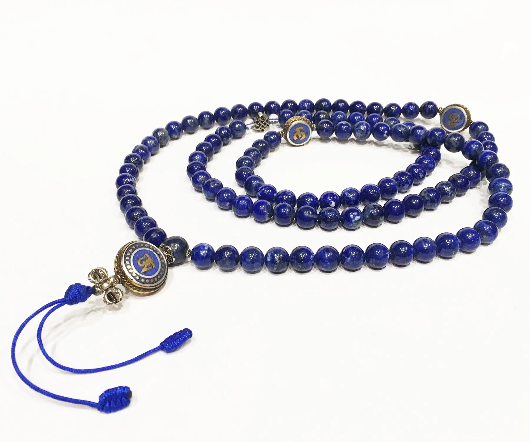 SPECIAL OM LAPIS NECKLACE MALA