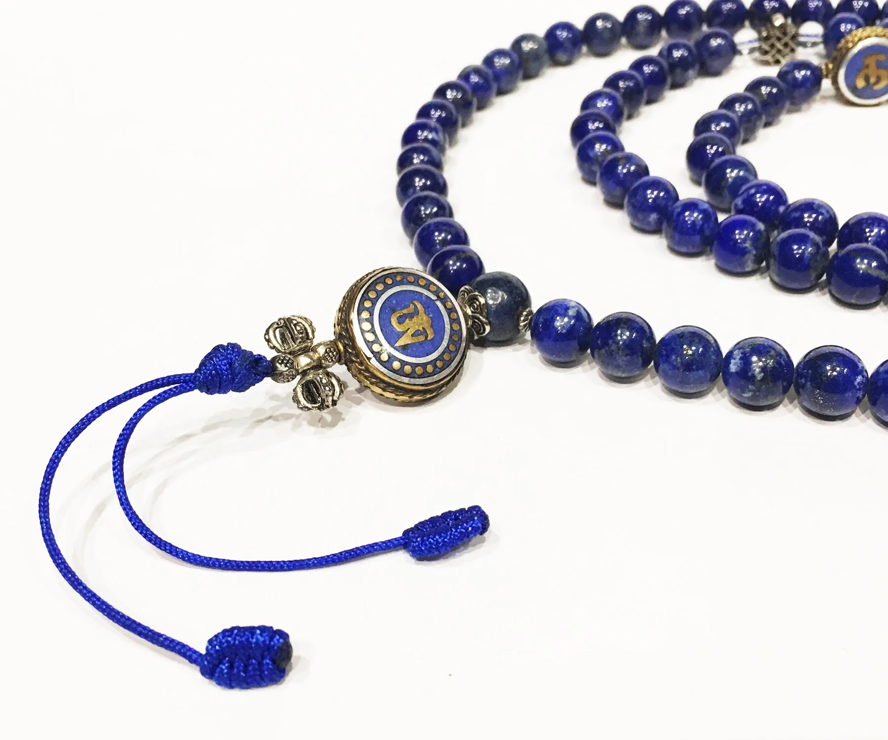 SPECIAL OM LAPIS NECKLACE MALA
