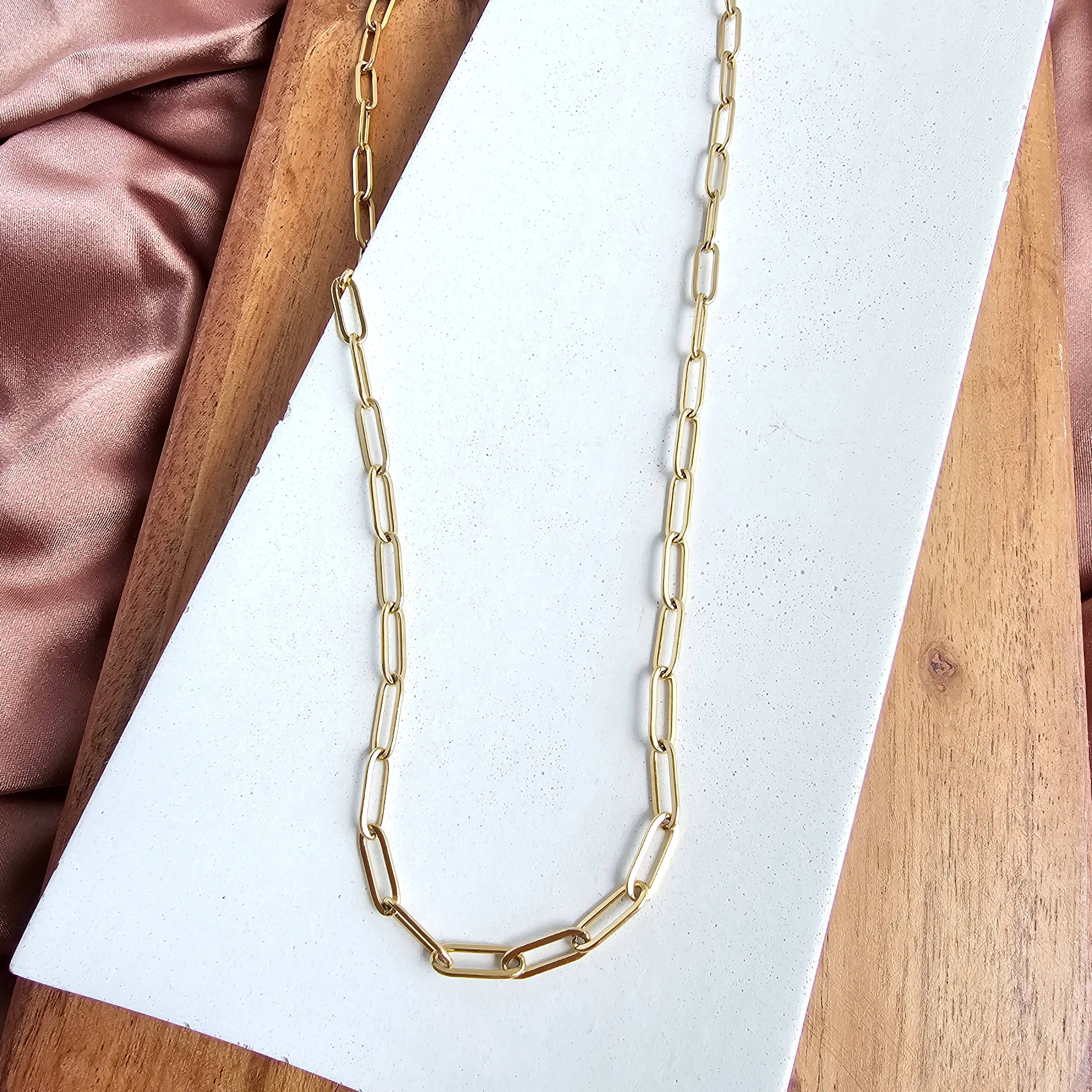 Spiffy & Splendid - Luxe Gold Paper Clip Chain - 18"