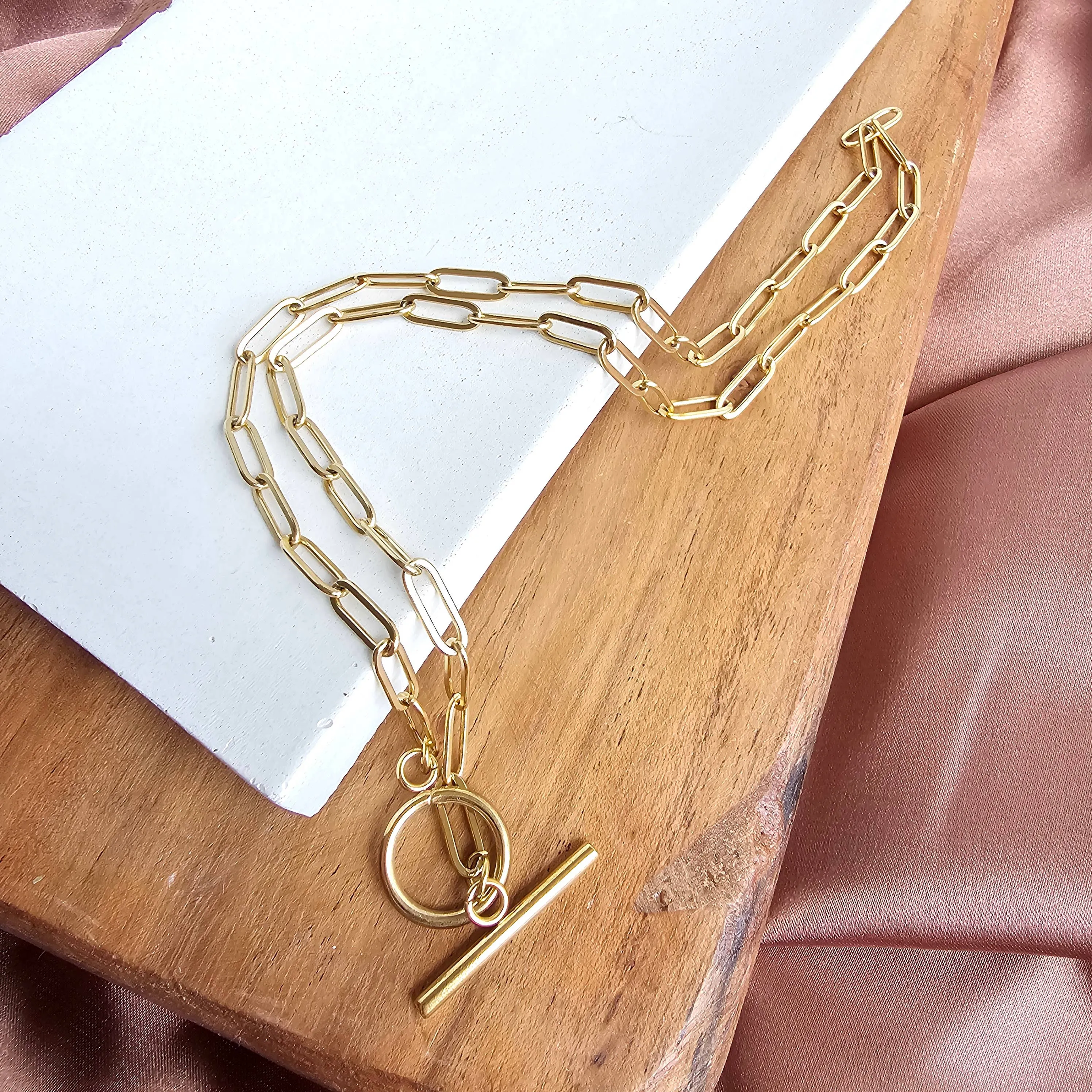 Spiffy & Splendid - Luxe Gold Paper Clip Chain - 18"
