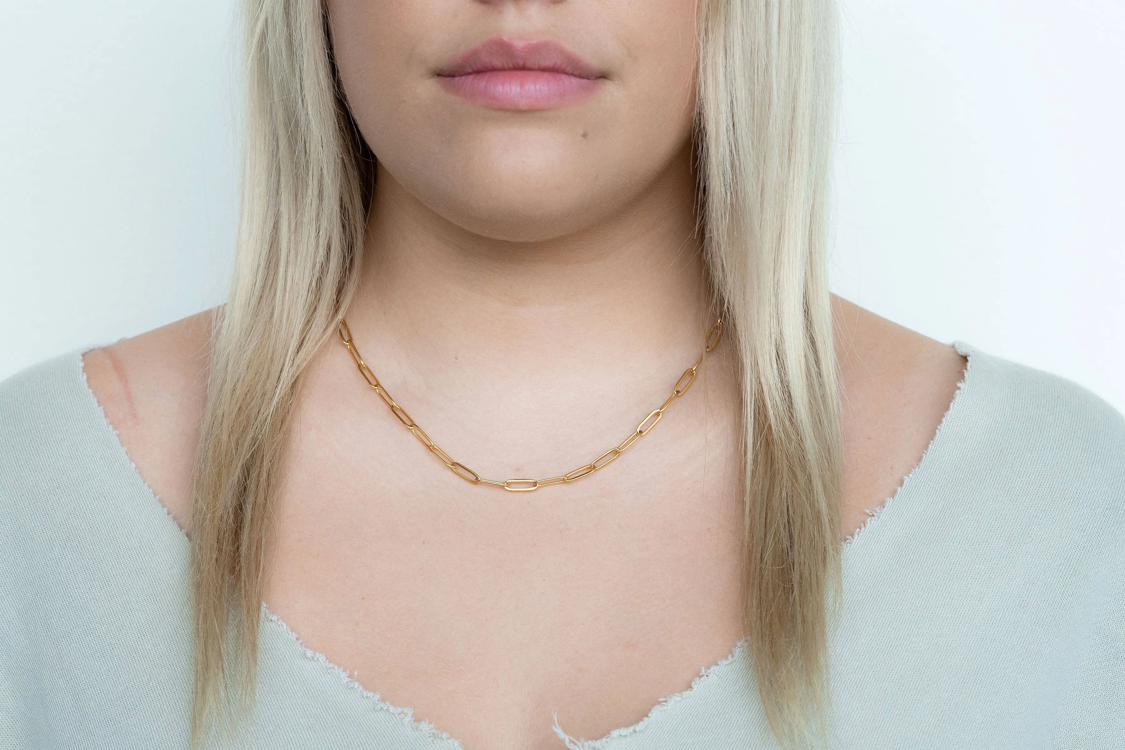 Spiffy & Splendid - Luxe Gold Paper Clip Chain - 18"