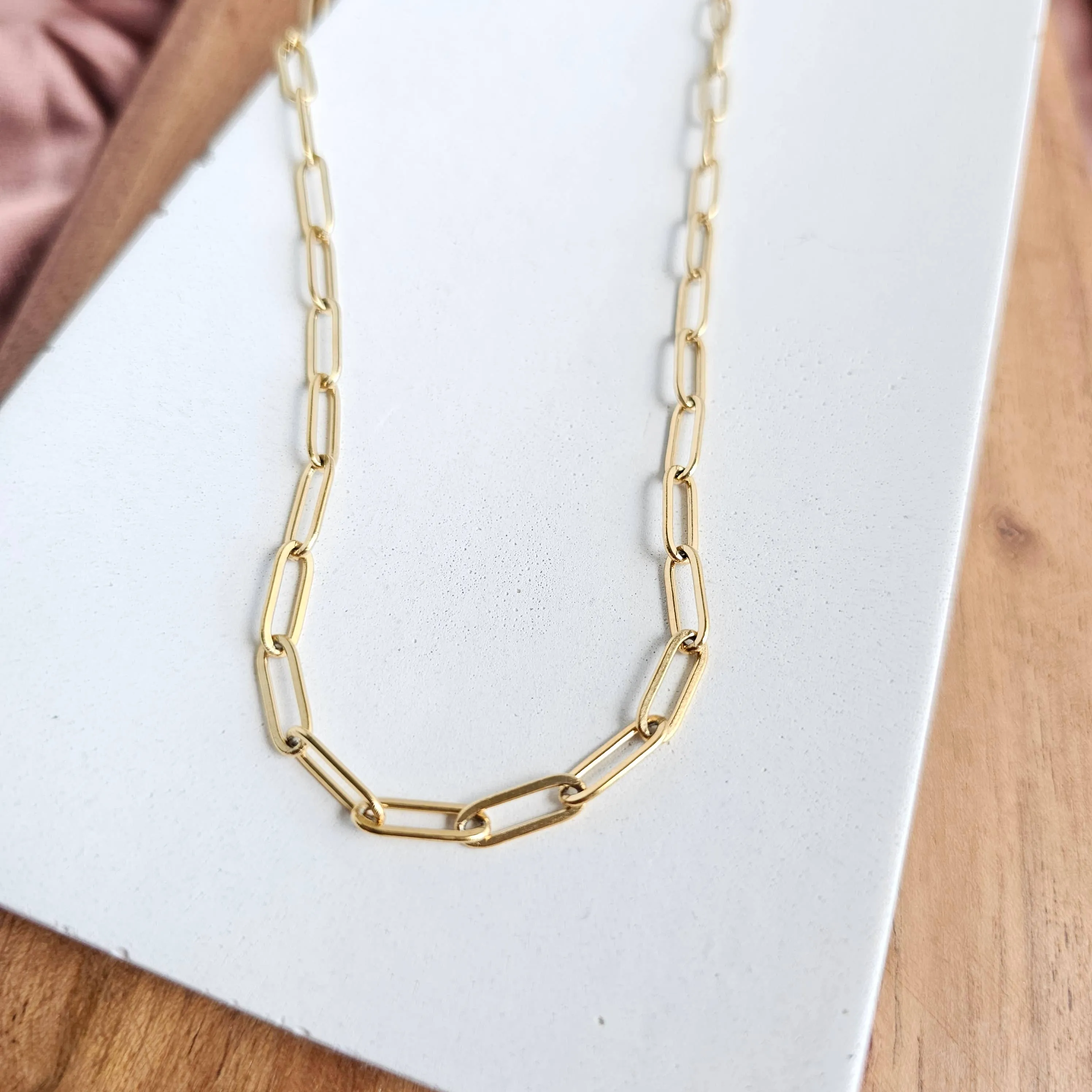 Spiffy & Splendid - Luxe Gold Paper Clip Chain - 18"