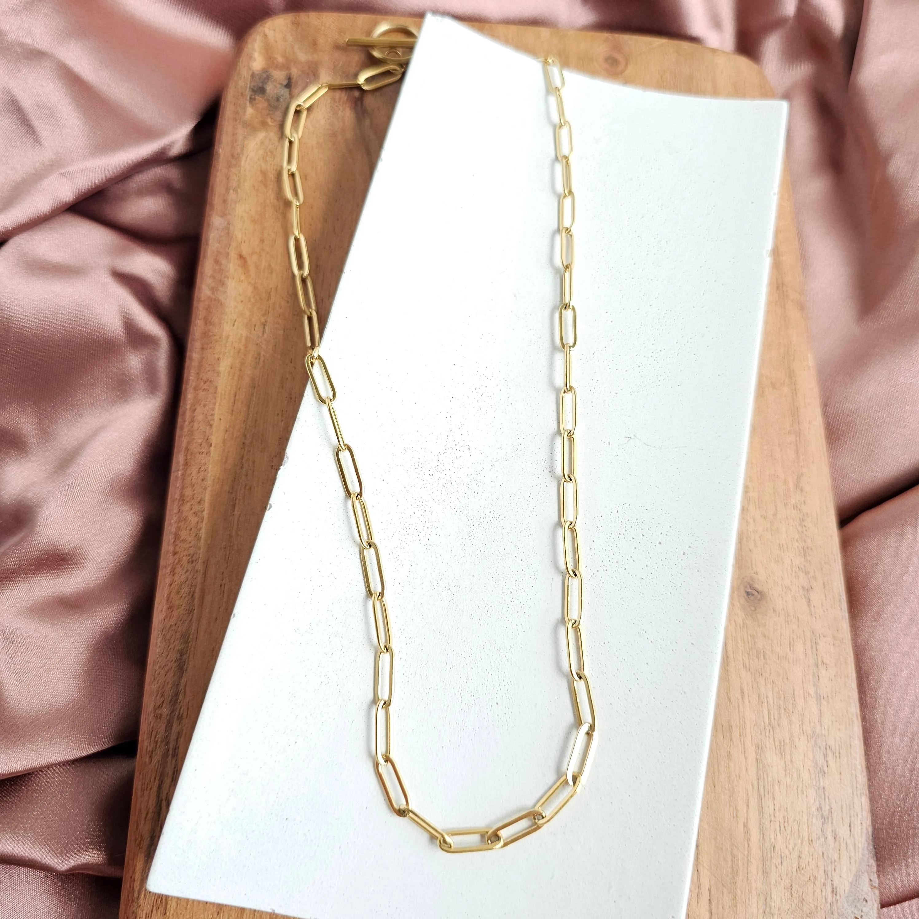 Spiffy & Splendid - Luxe Gold Paper Clip Chain - 18"