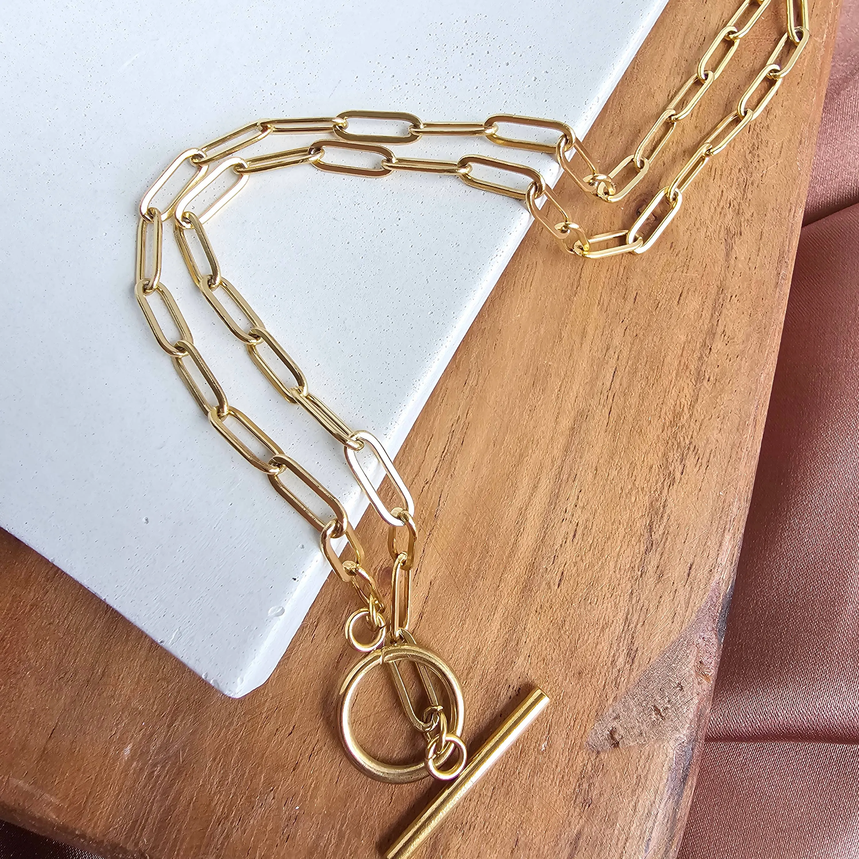 Spiffy & Splendid - Luxe Gold Paper Clip Chain - 18"