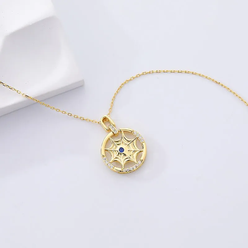 Spiral Galaxy Eight Awn Star Pendant 925 Sterling Silver