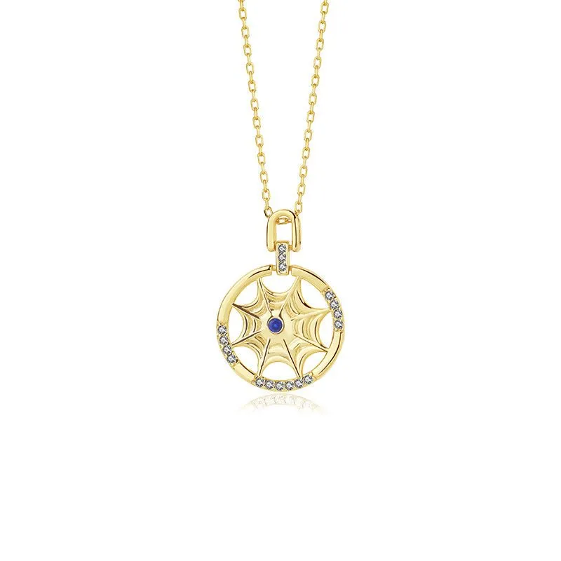 Spiral Galaxy Eight Awn Star Pendant 925 Sterling Silver