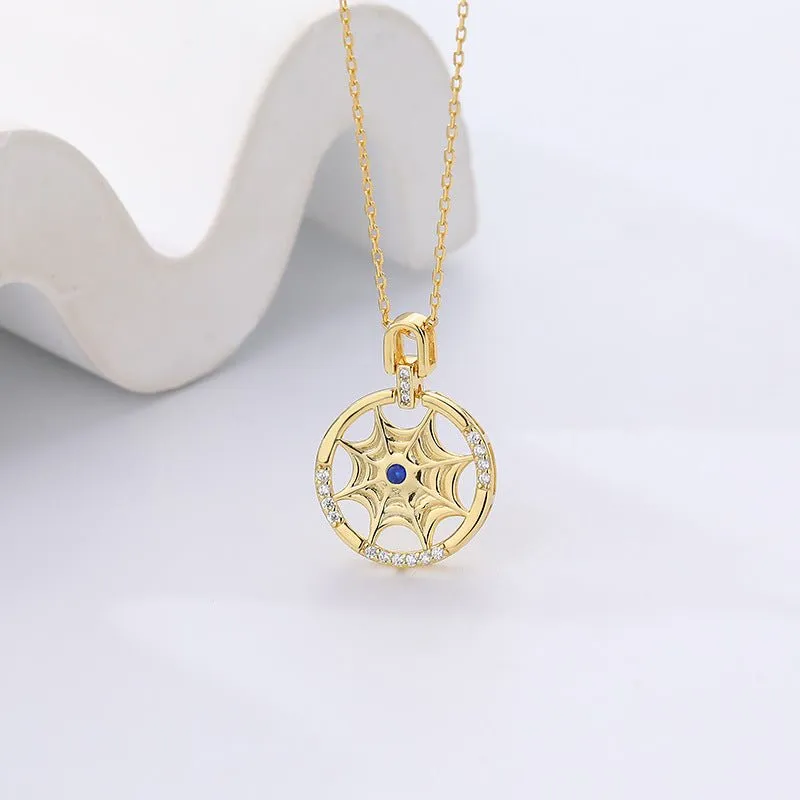 Spiral Galaxy Eight Awn Star Pendant 925 Sterling Silver