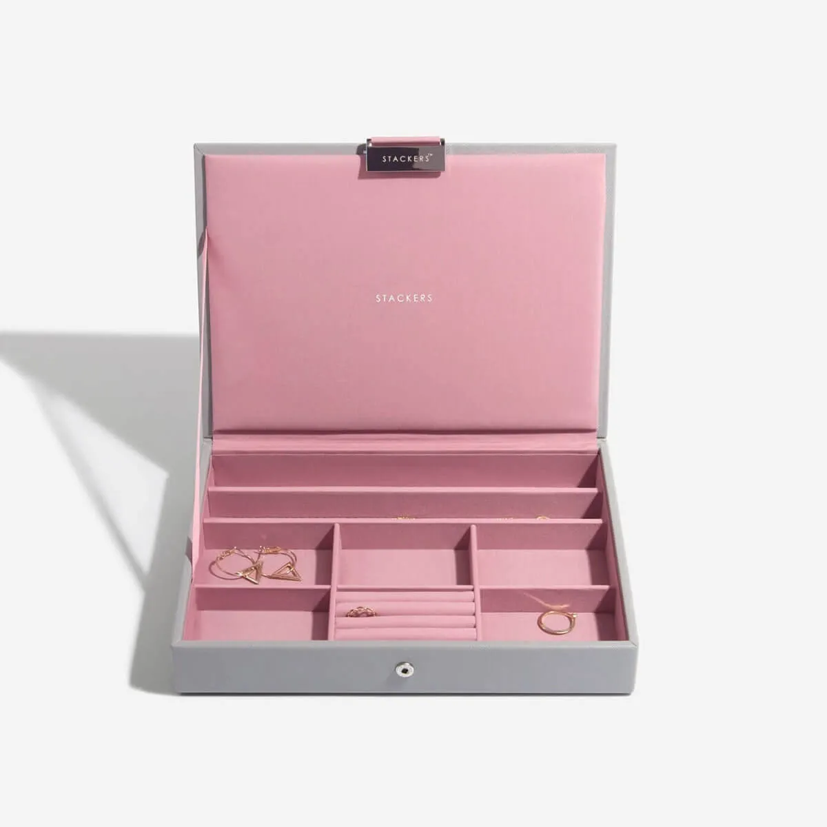 Stackers Classic Jewellery Box (Lid) - Dove Grey Pink