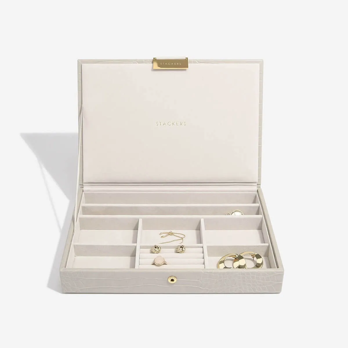 Stackers Classic Jewellery Box (Lid) - Putty Croc