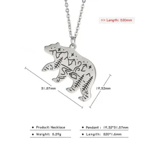 Stainless Steel Animal Pendant Necklace