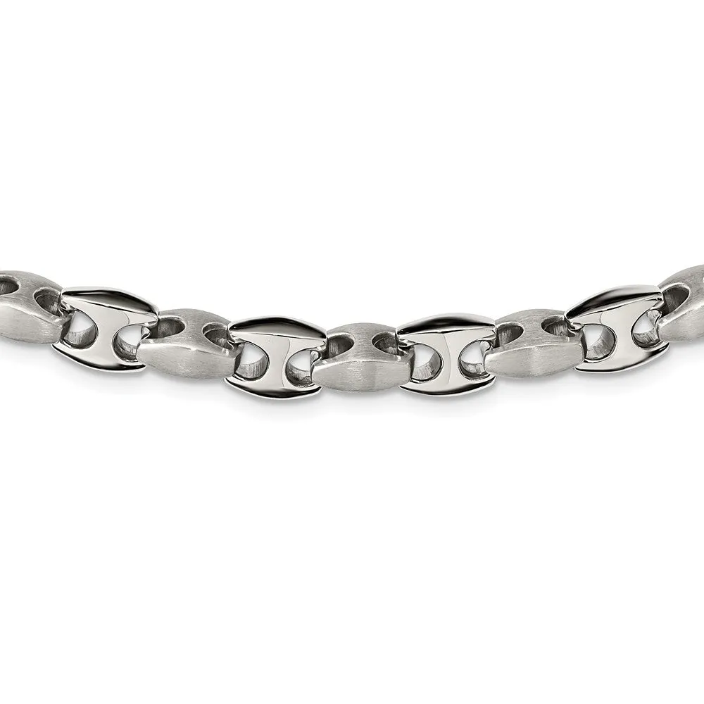 Stainless Steel Brushed & Polished 20in Necklace