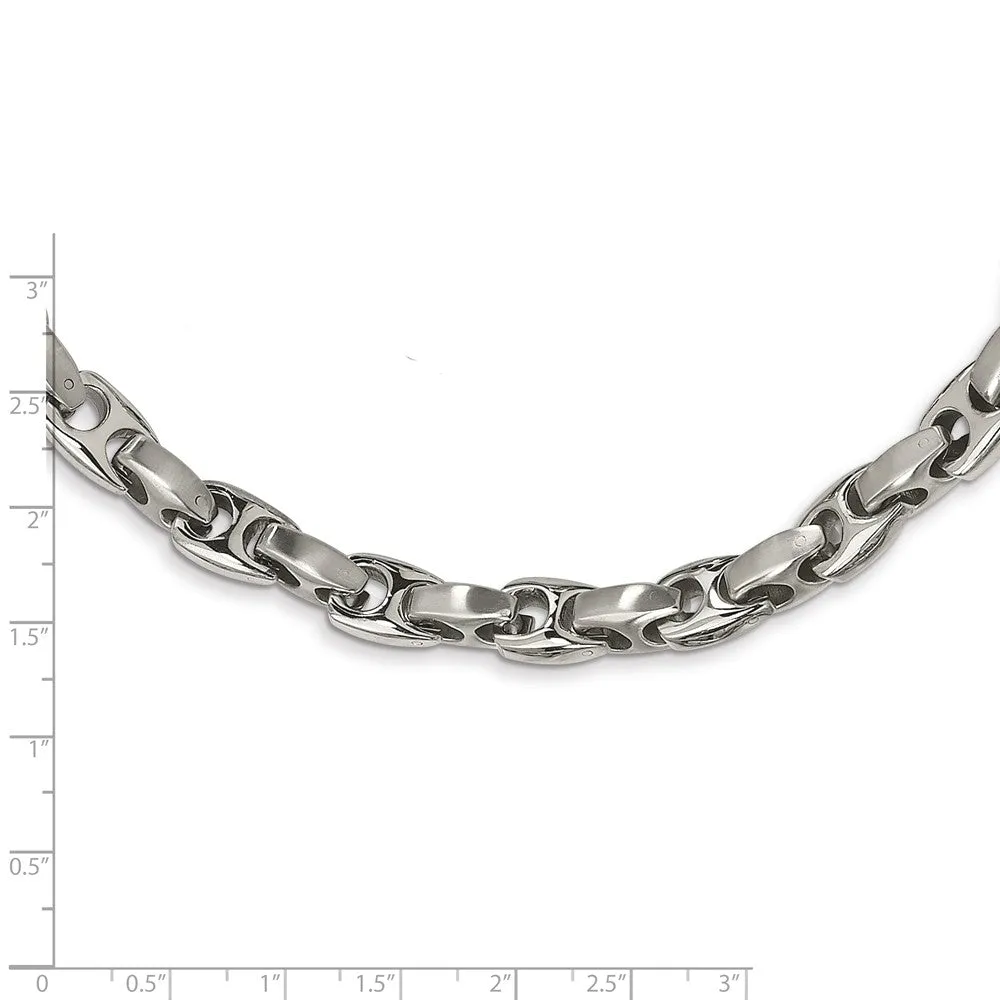 Stainless Steel Brushed & Polished 20in Necklace