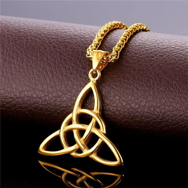 Stainless Steel Triquetra Necklace
