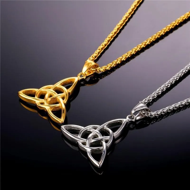 Stainless Steel Triquetra Necklace