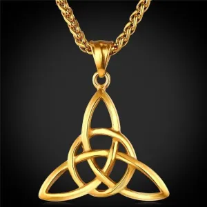 Stainless Steel Triquetra Necklace