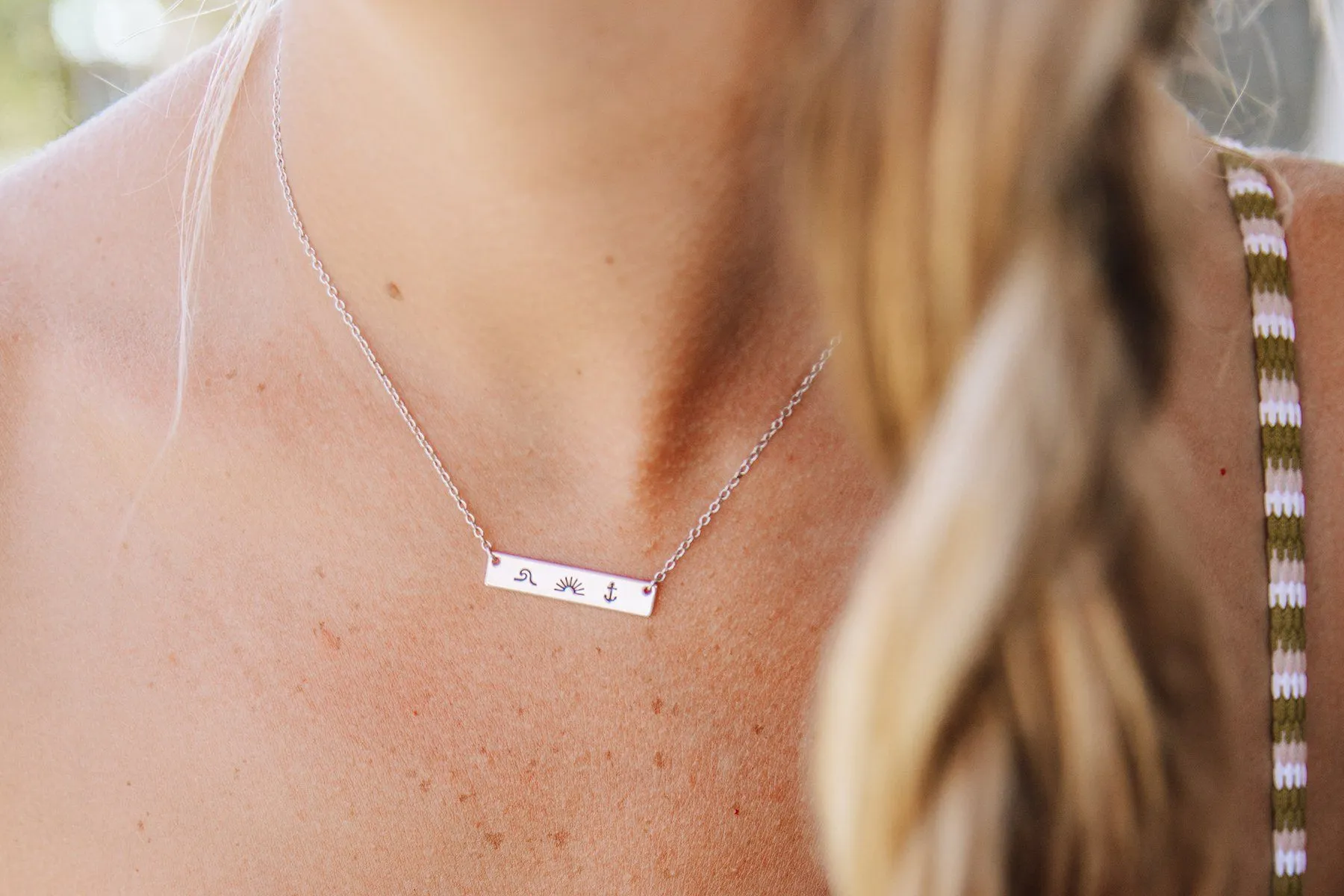 Stamped Bar Necklace