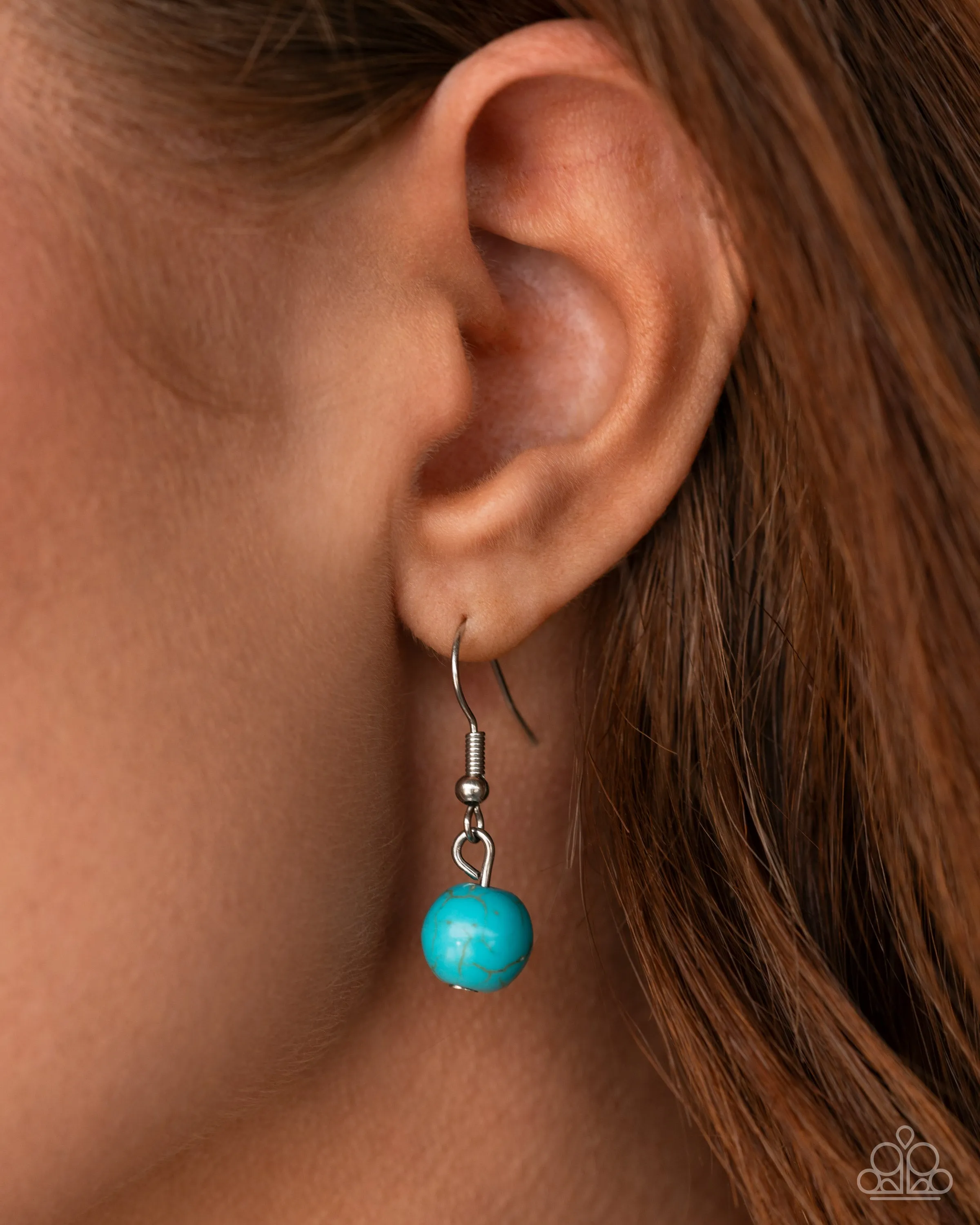 Steady Stones - Blue (Turquoise Stone Bead) Necklace
