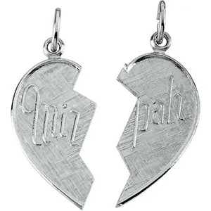 Sterling Silver 25x13.75mm Miz Pah Pendant