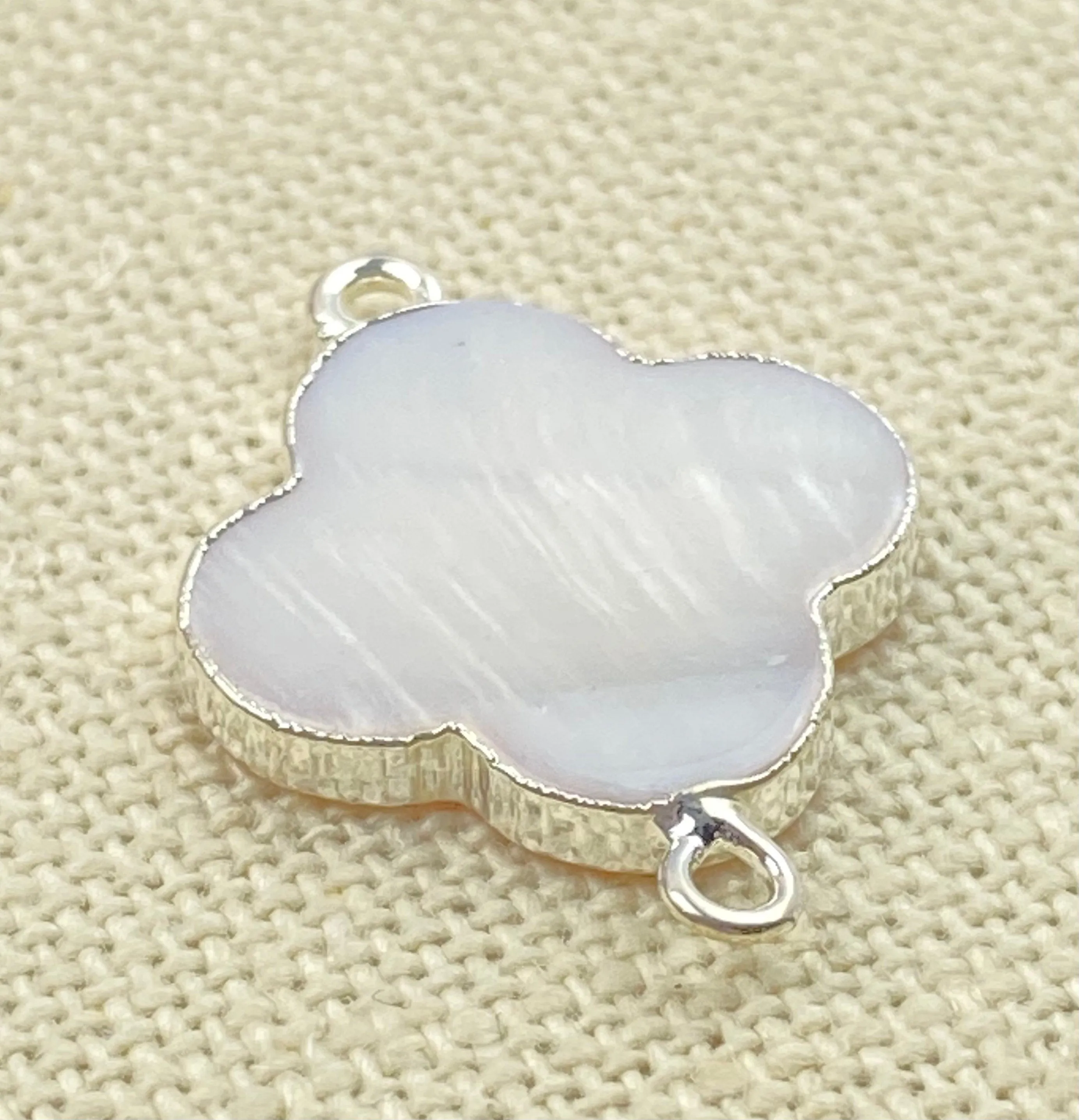 Sterling silver abalone mother of pearl double ring, SKU# M313