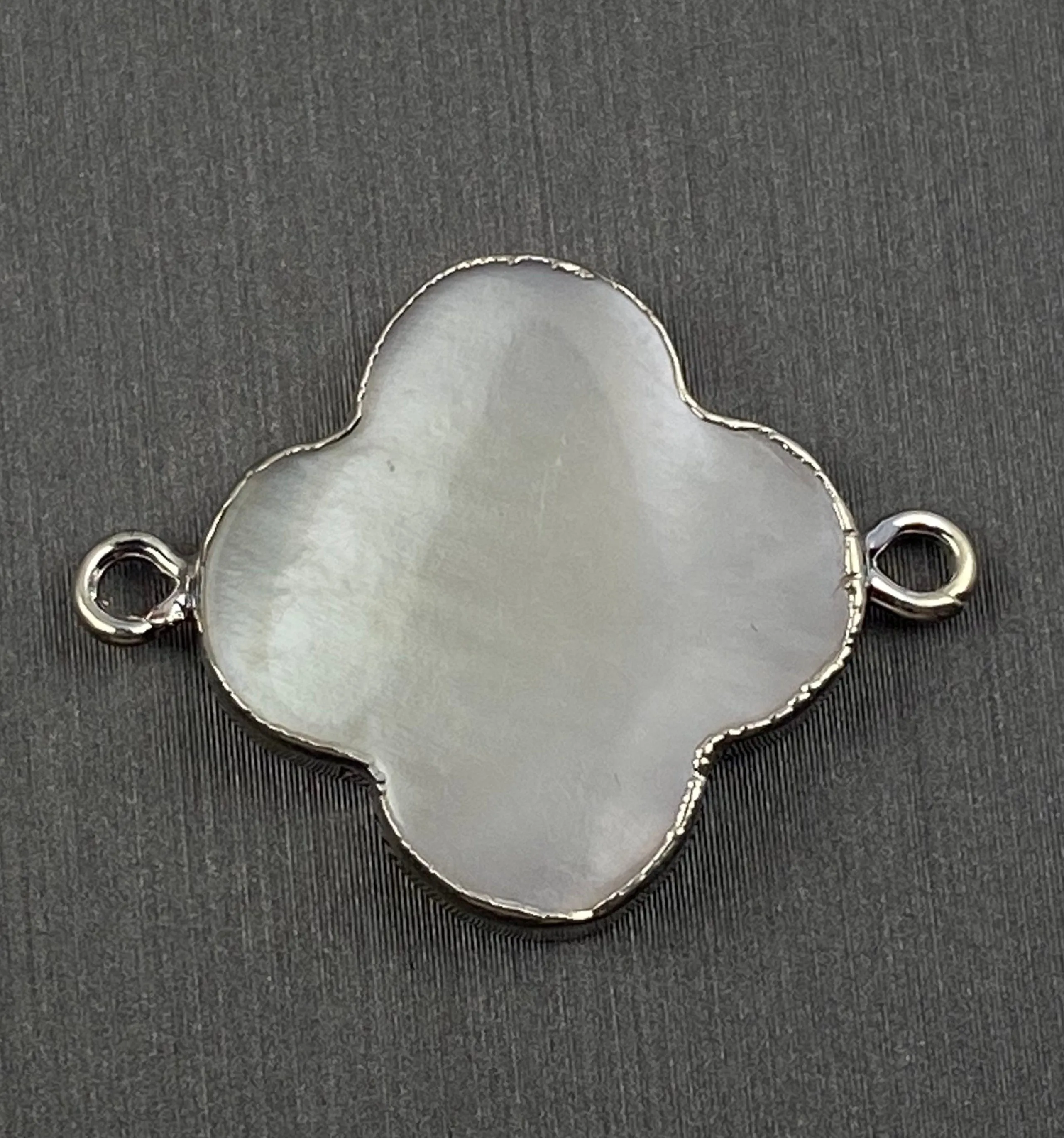 Sterling silver abalone mother of pearl double ring, SKU# M313