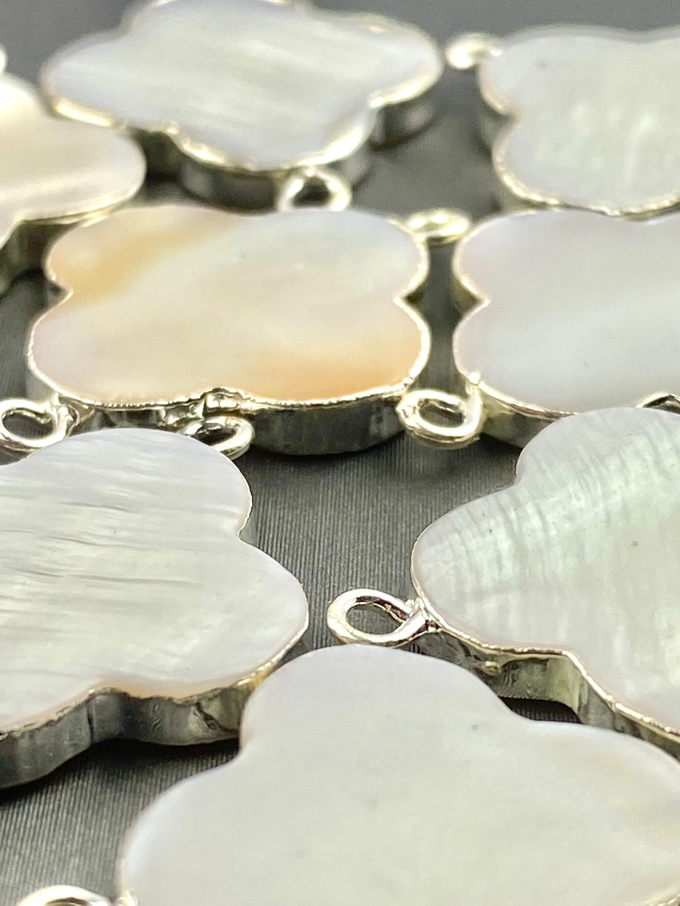 Sterling silver abalone mother of pearl double ring, SKU# M313