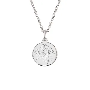 Sterling Silver Aesthetic Mountain Necklace
