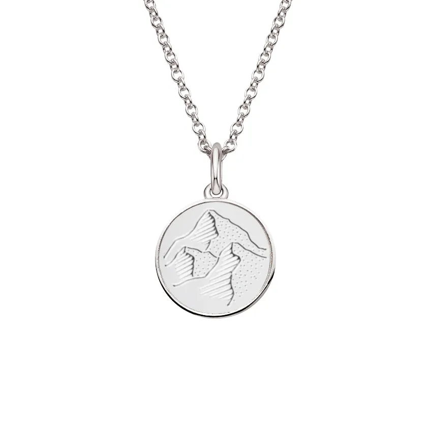 Sterling Silver Aesthetic Mountain Necklace