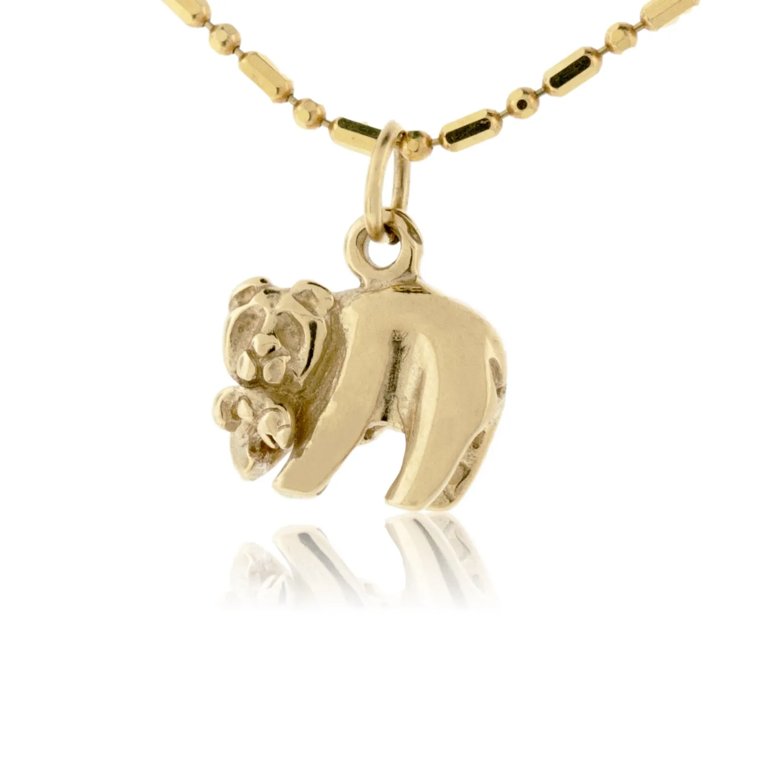 Sterling Silver Bear with Fish Charm