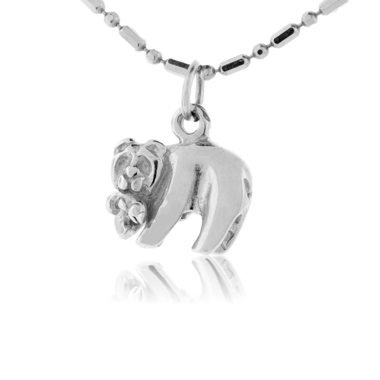 Sterling Silver Bear with Fish Charm