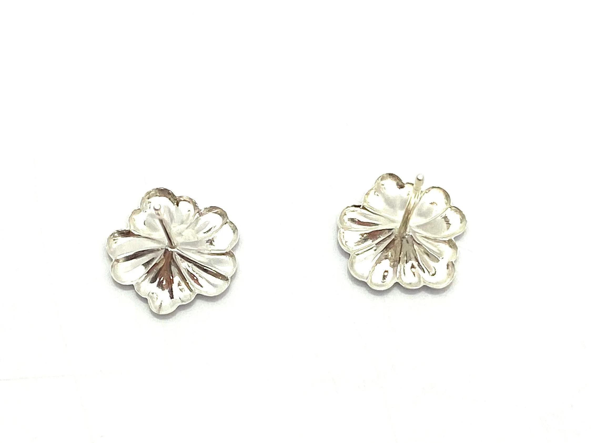 Sterling Silver Flower Stud Earrings , Sku#E81-5