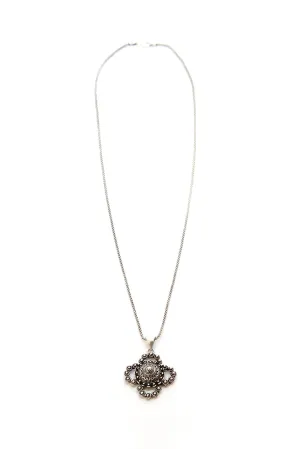 Sterling Silver Laos Flower Necklace