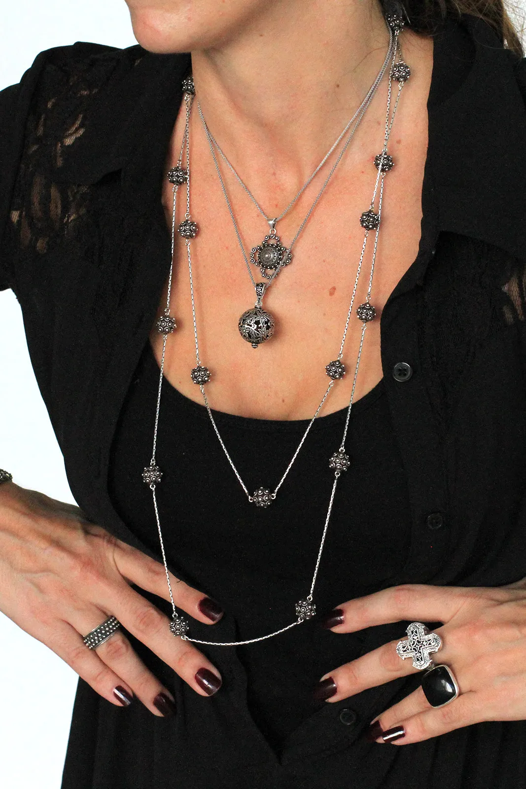 Sterling Silver Laos Wrap Necklace