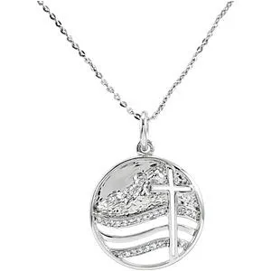 Sterling Silver Move the Mountains Lord Pendant & Chain