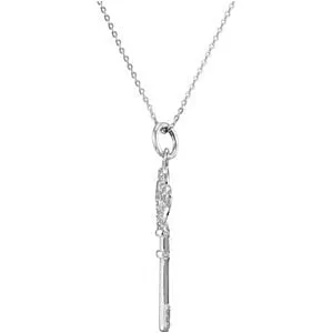 Sterling Silver The Friendship Key of Love Pendant with Chain