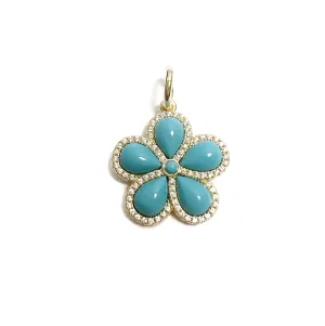 Stone Flower Pendant