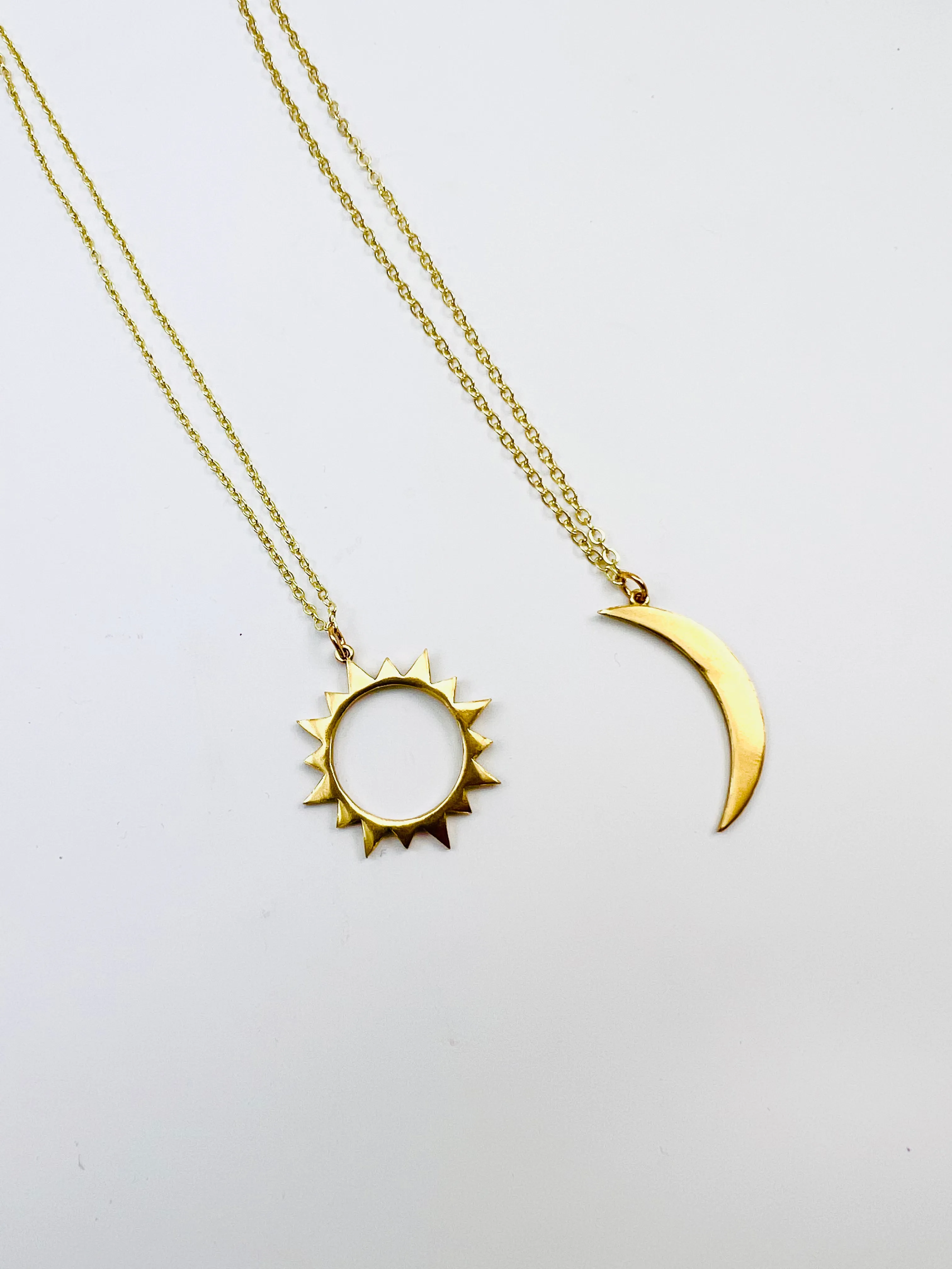Sun and Moon Necklace Set