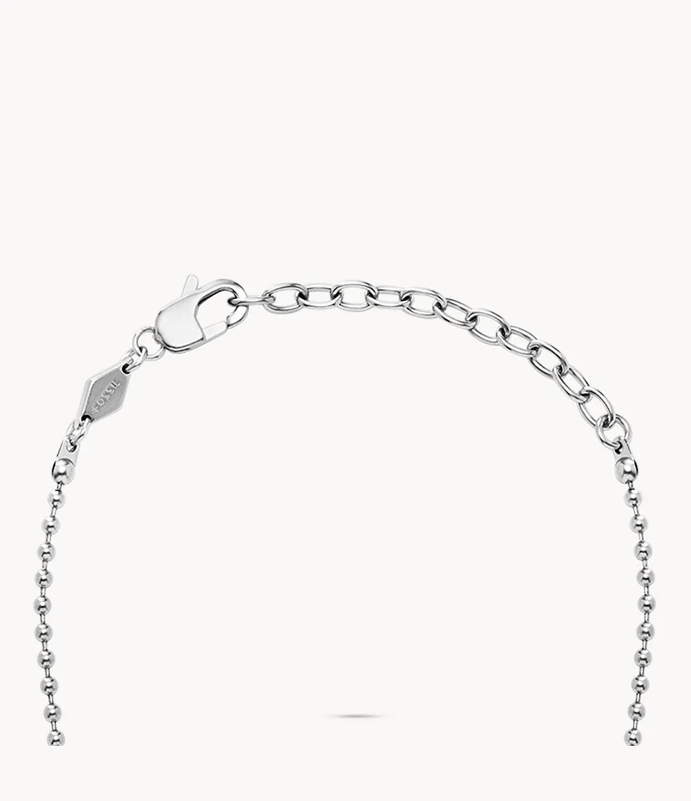 Sutton Compass Stainless Steel Dog Tag Necklace