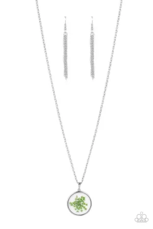 Tea Party Tease Green Paparazzi Necklace