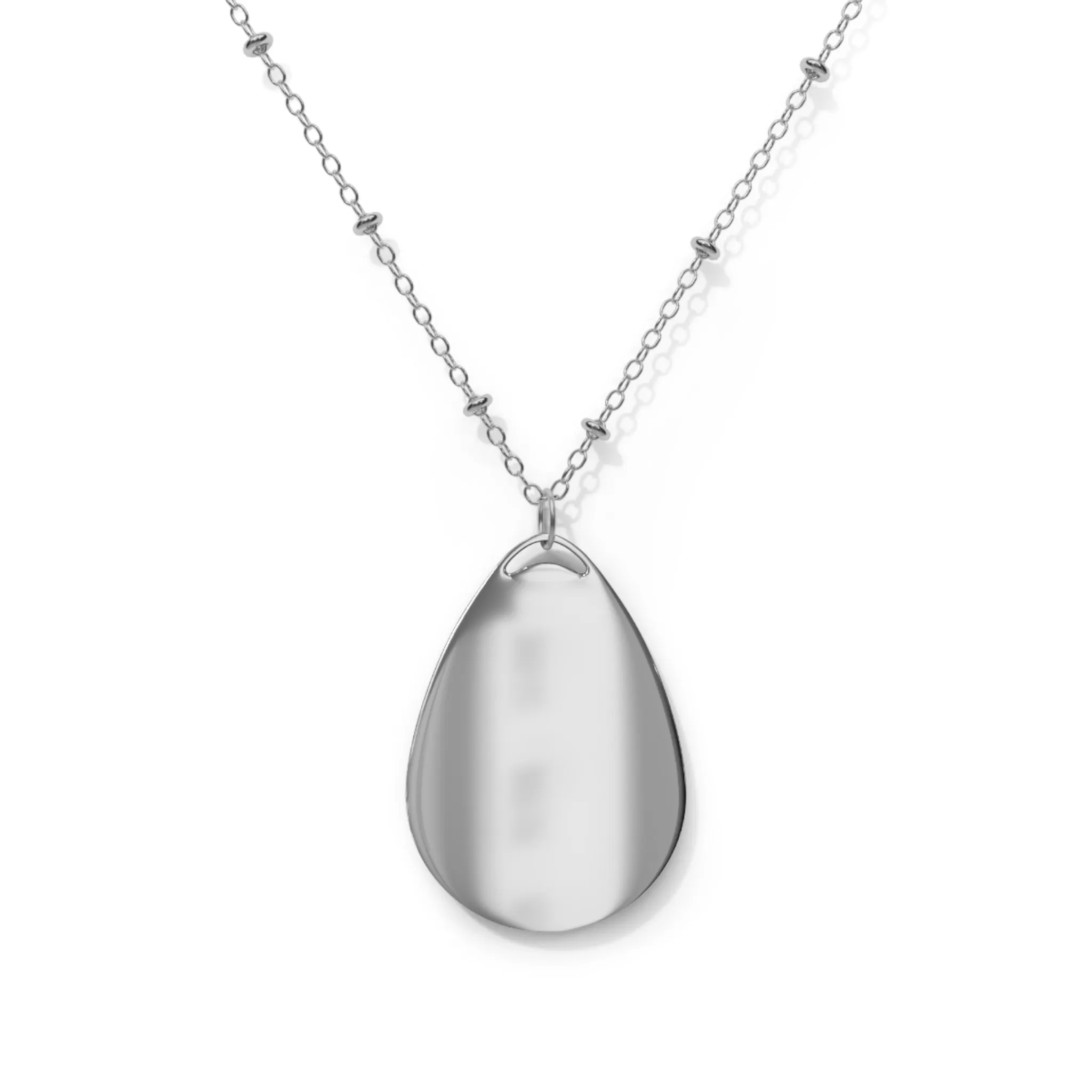 Teardrop Mountain Oval Necklace