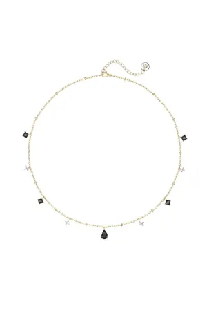 Teardrop Zircon Tassel Necklace