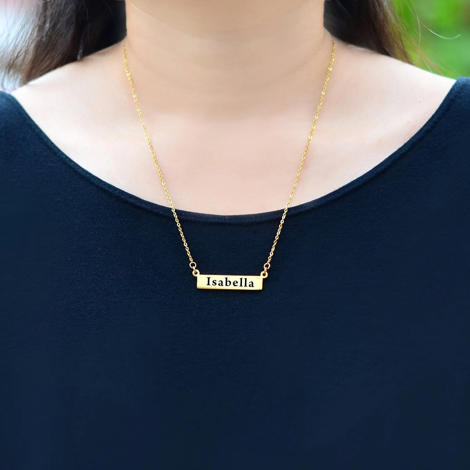 The Jess Name Bar Necklace