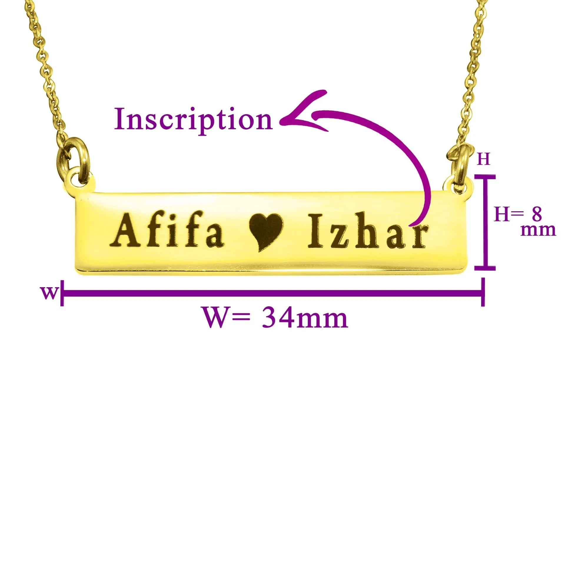 The Jess Name Bar Necklace