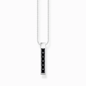 Thomas Sabo Necklace with Black Stones - Silver
