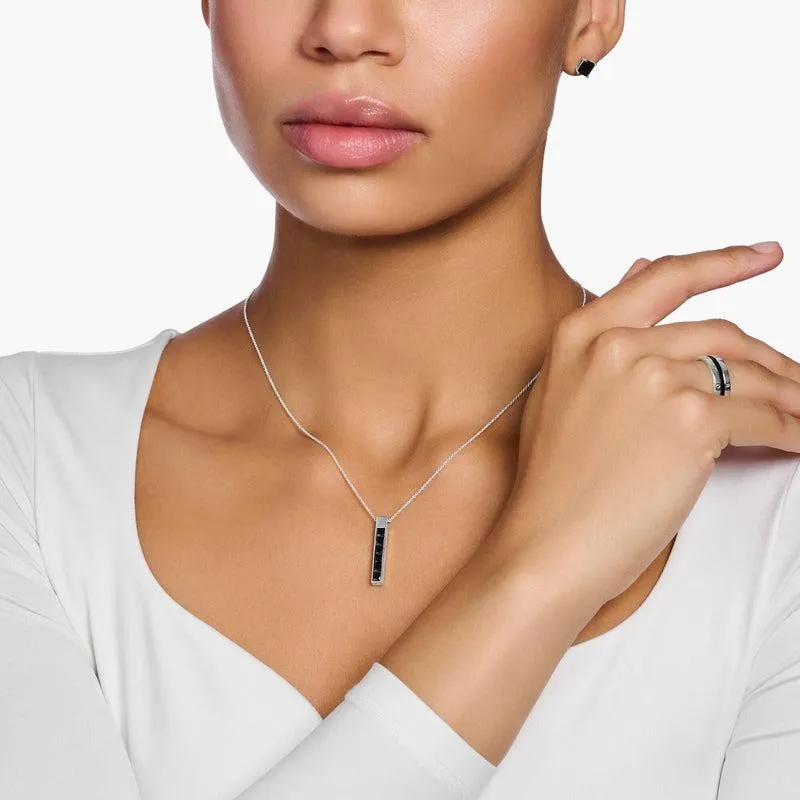 Thomas Sabo Necklace with Black Stones - Silver
